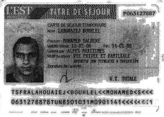 Le visage de Mohamed Lahouaiej-Bouhlel, le chauffeur du camion de Nice