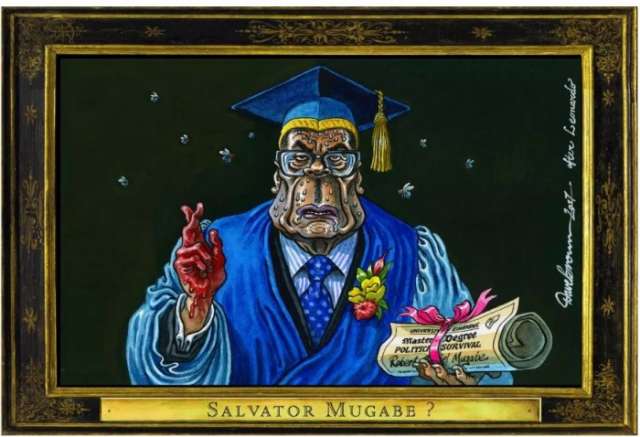 Zimbabwe military allows Robert Mugabe to lead graduation - CARTOON