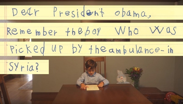 Un petit garçon écrit une lettre à Obama pour adopter un enfant syrien