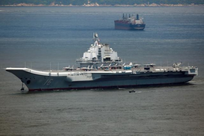 Amid tension, China carrier group sails through Taiwan Strait
