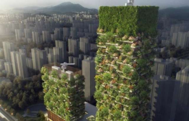 Chine : des tours végétales pour lutter contre la pollution
