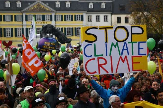 Thousands march against coal ahead of climate conference in Bonn