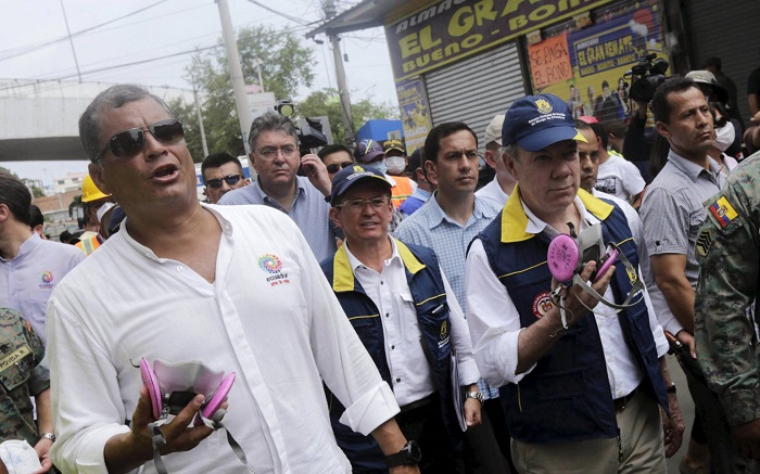Ecuador recibe la ayuda de Colombia ante la catástrofe