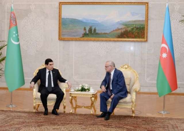 Status of Caspian Sea discussed during meeting of Azerbaijani PM and Turkmen president
