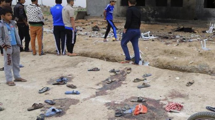 VIDEO footage of suicide bomb attack on Iraq football match