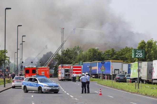 Varios refugiados provocaron el fuego en el albergue de Düsseldorf