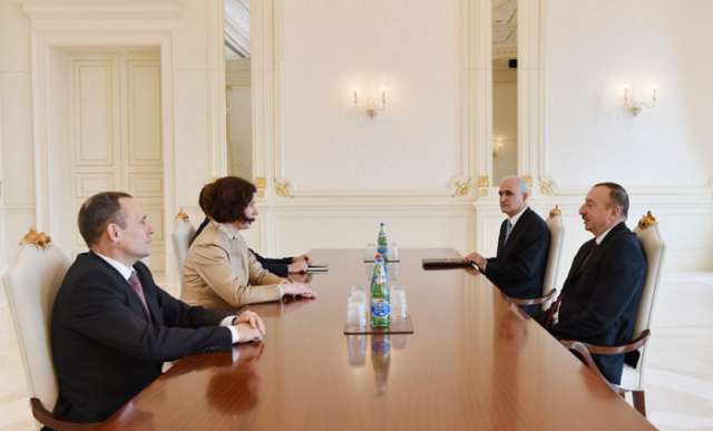 President Aliyev receives Latvia