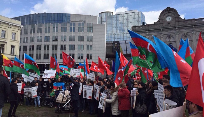 Protests in Turkey against Armenian occupation