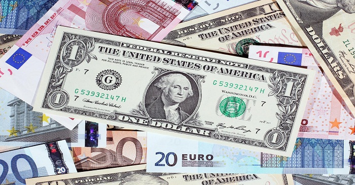 Le taux de change du dollar et l`euro pour aujourd`hui
