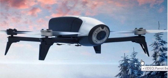 Parrot Bebop 2, un dron de alta tecnología con cámara de 14 Mpixeles.