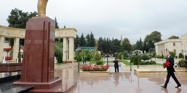 Le président Ilham Aliyev est en visite à Aghsou