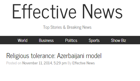 Religious tolerance: Azerbaijani model - Effective News