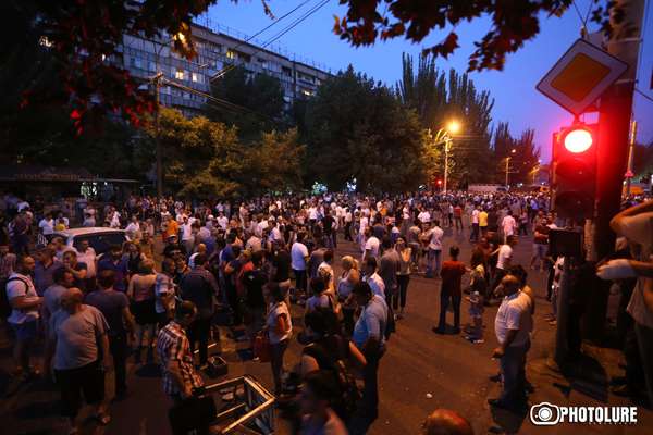 Rally underway near Armenian parliament