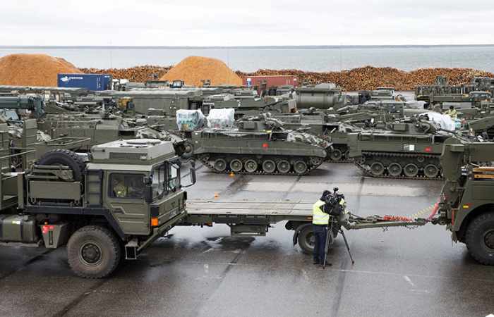 Over 100 NATO military vehicles arrive in Estonia as part of ‘biggest deployment since Cold War’
