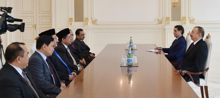 President Aliyev receives Indonesian parliamentary delegation