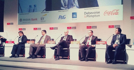 EY Azerbaijan Managing Partner Ilgar Veliyev makes presentation at Azerbaijan Investment Summit 