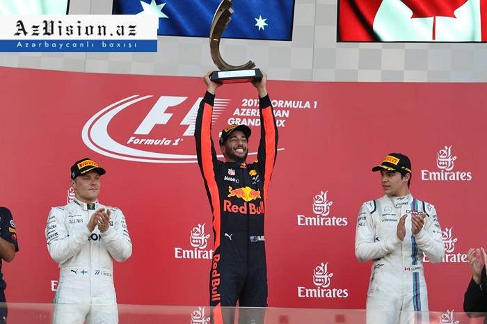 Formule 1: Daniel Ricciardo remporte le GP d'Azerbaïdjan - PHOTOS