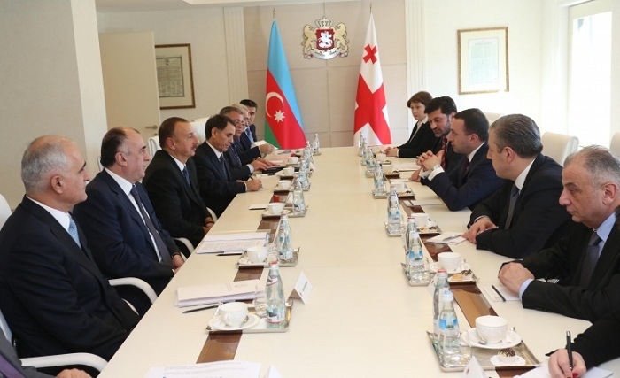 Azerbaijani president, Georgian PM hold expanded meeting in Tbilsi