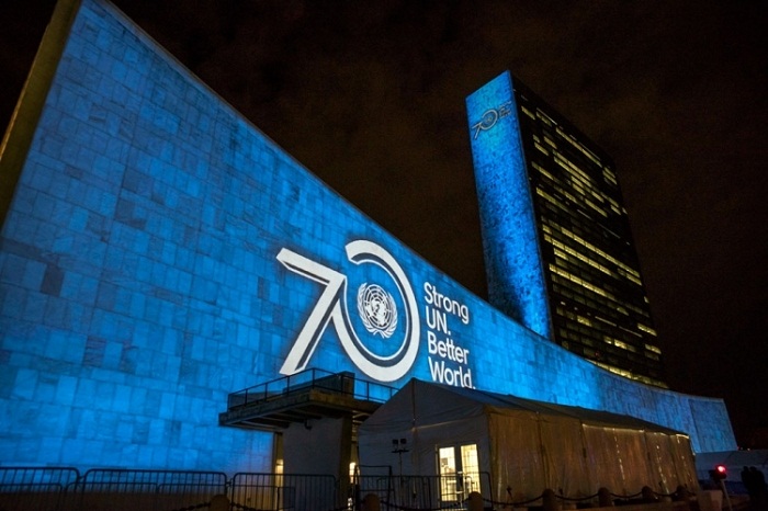 World lights up in UN blue to mark Organization