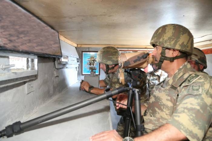 Defense Minister visits military units at border with Armenia