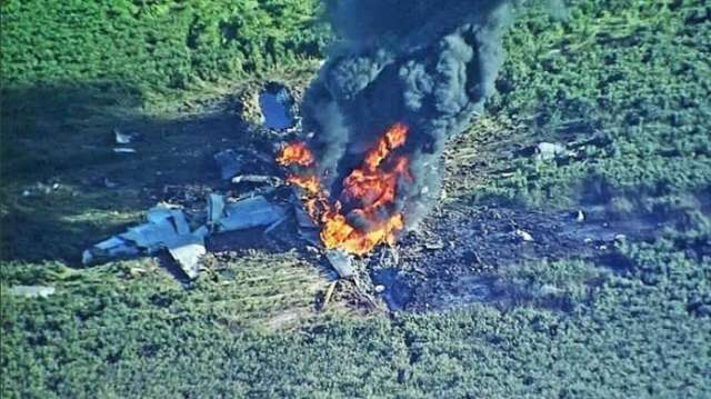 تحطمت طائرة عسكرية في أمريكا- مقتل 16 شخصا- فيديو