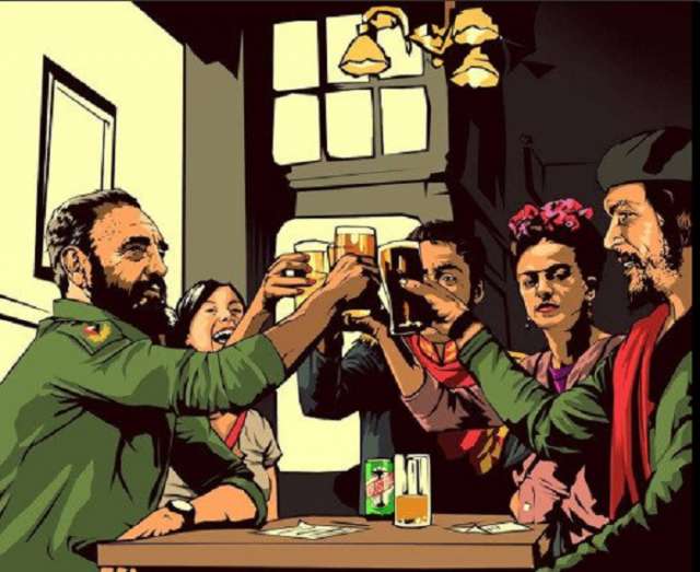 Fidel Castro And Che Guevara - CARTOON