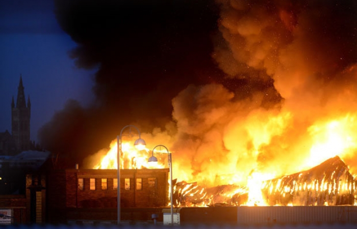 Monster fire creates huge smoke plume over Glasgow after series of explosions