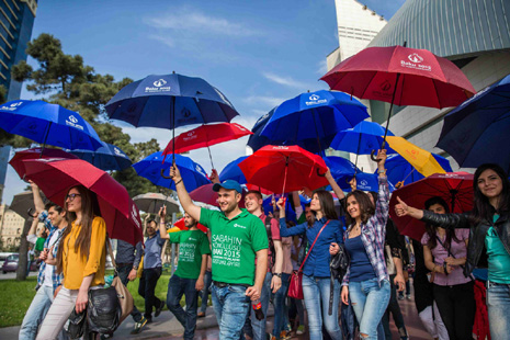 Flash mob on eve of First European Games in Baku 