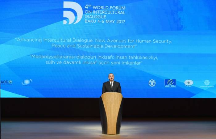 Ilham Aliyev participe à la cérémonie d’ouverture du 4e Forum mondial sur le dialogue interculturel