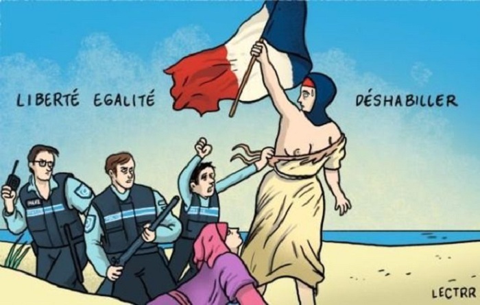 French artists battle burkini ban