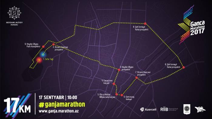 Ganja Marathon-2017, organized at the initiative of the Heydar Aliyev Foundation to kick off today