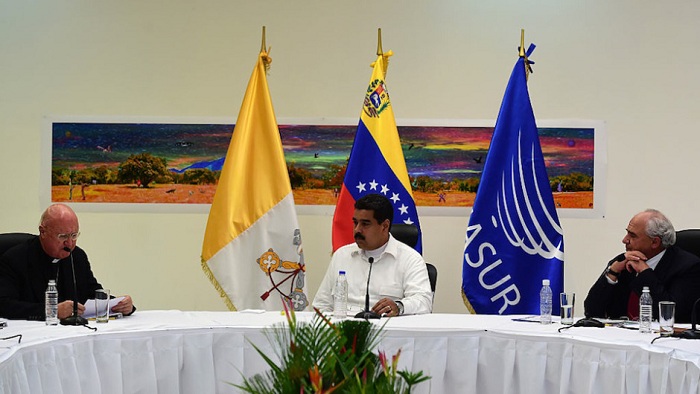 Inicia el diálogo entre gobierno y oposición en Venezuela