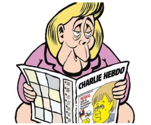 Charlie Hebdo`s first German front edition? Merkel on the toilet