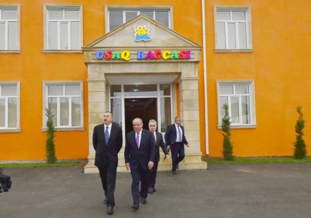 President Ilham Aliyev attends several openings in Gobustan 