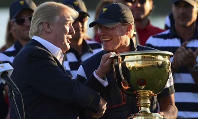 Donald Trump dedicates golf trophy to Puerto Rico amid disaster response criticism