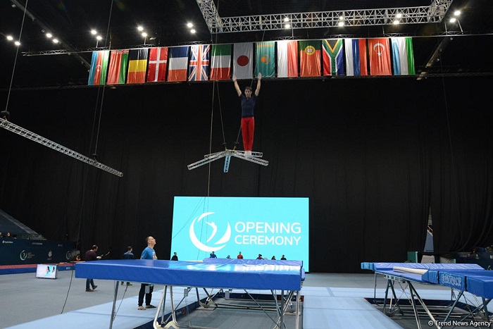 Baku hosts trainings of World Cup gymnasts 