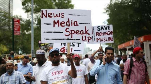 مظاهرة احتجاجية في نيويورك ضد "إبادة" المسلمين الروهنغيا