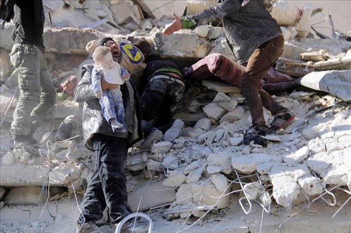 Raid russe contre Alep (Nord): quatorze civils tués