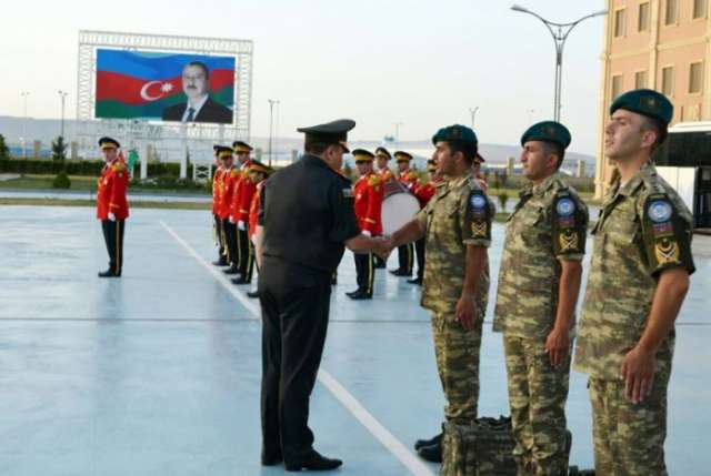 A group of Azerbaijani peacekeepers sent to Afghanistan
