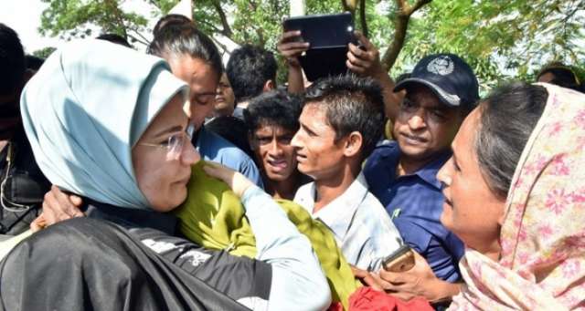 ماذا قالت أمينة أردوغان عن زيارتها لمخيمات مسلمي أراكان ببنغلادش؟