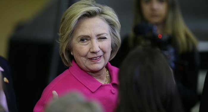 Aide posts joking video of Clinton avoiding 'unwanted Trump hug' - VIDEO
