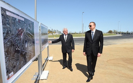 Ilham Aliyev, his spouse attend opening of pedestrian underpass in Bayil Boulevard 