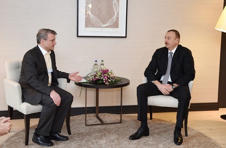 Azerbaijani president meets with Sberbank CEO