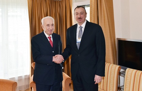 President Aliyev meets former President of Israel Shimon Peres