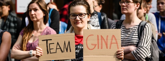 Prozess gegen mutmaßliches Vergewaltigungsopfer: Frauen demonstrieren für Gina-Lisa Lohfink