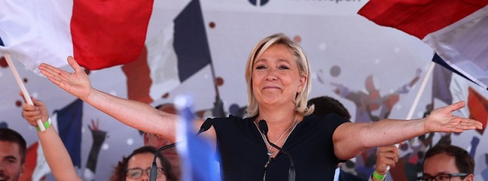 Wahlkampfauftakt von Marine Le Pen: Start: Brachay - Ziel: Élysée