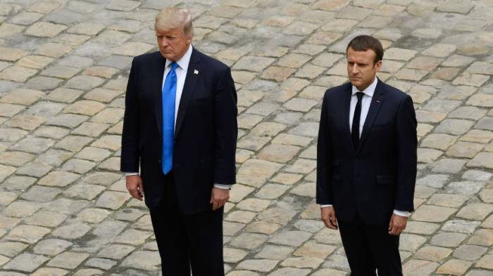 Trump und Macron geben Pressekonferenz