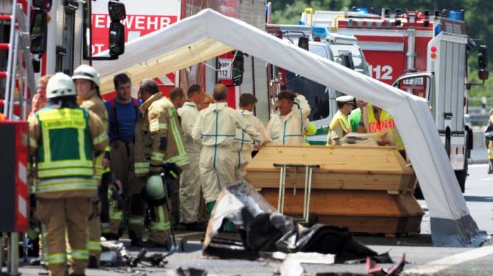 Busunfall mit 18 Toten in Oberfranken