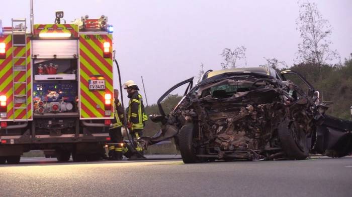 Vier Tote bei Massencrash auf A4