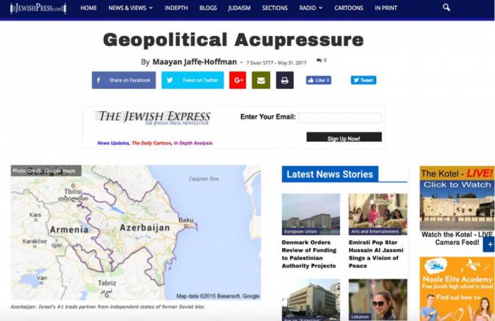 Jewish Press schreibt über strategische Bedeutung Aserbaidschans
